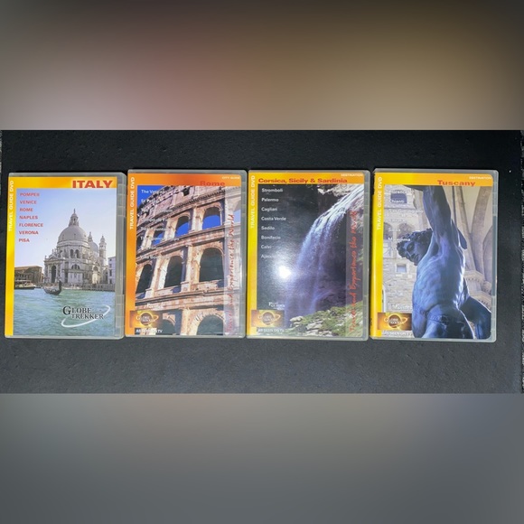 GlobeTrekker
TravelGuide DVD Set of 4
Italy,Rome,Corsica,Sicily,Sardinia,Tuscany - Picture 7 of 7